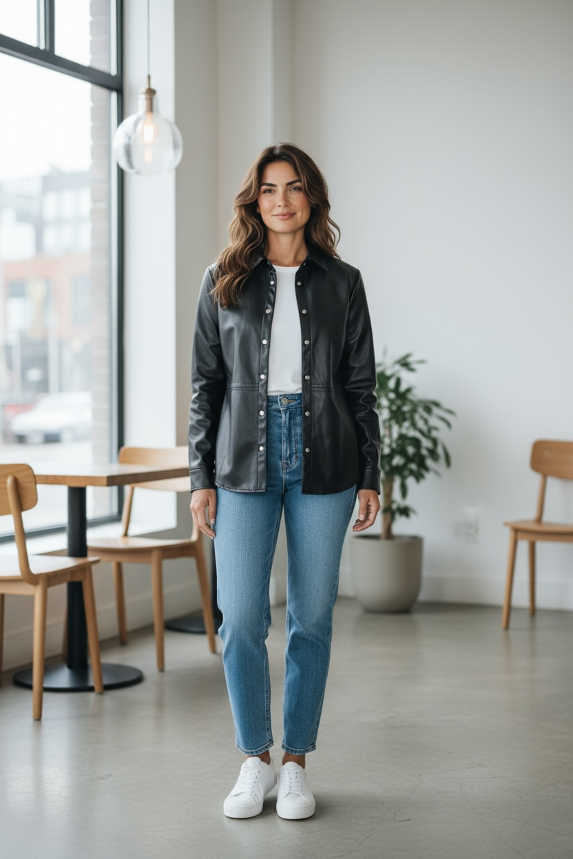Leather Blouse
