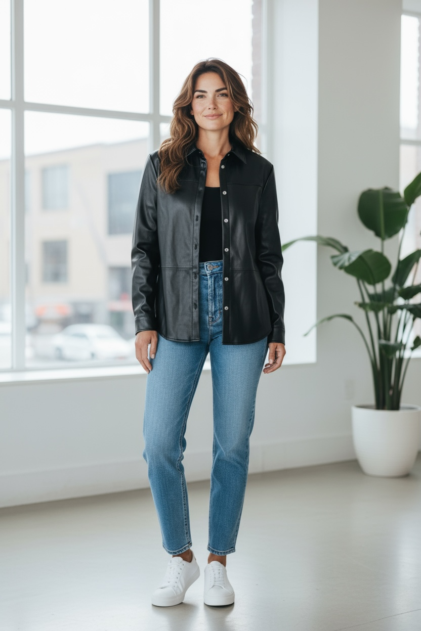 Leather Blouse