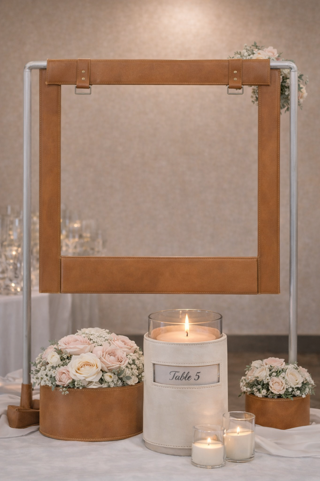 Premium Leather Photo‑Booth + Table Décor Package