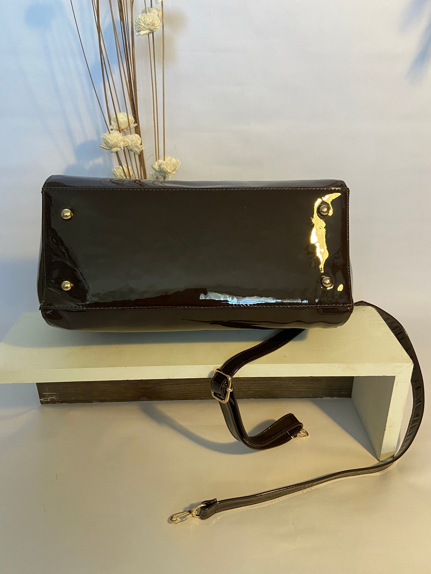 "The Coffee" Patent Leather Handbag