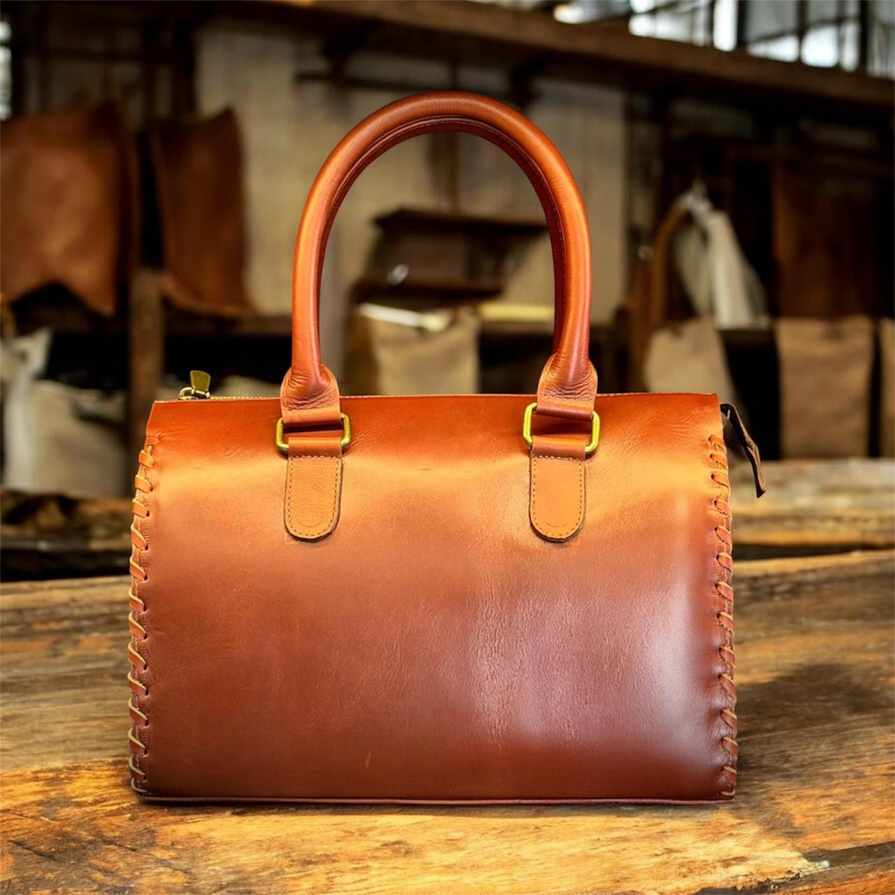 Grain-Leather Handbag