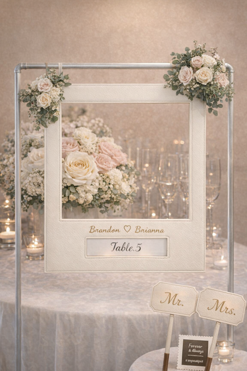 Premium Leather Photo‑Booth + Table Décor Package