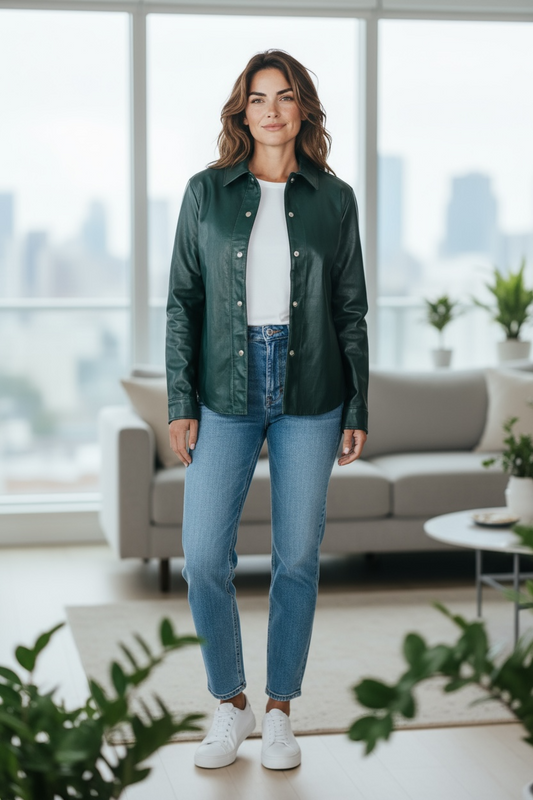 Leather Blouse