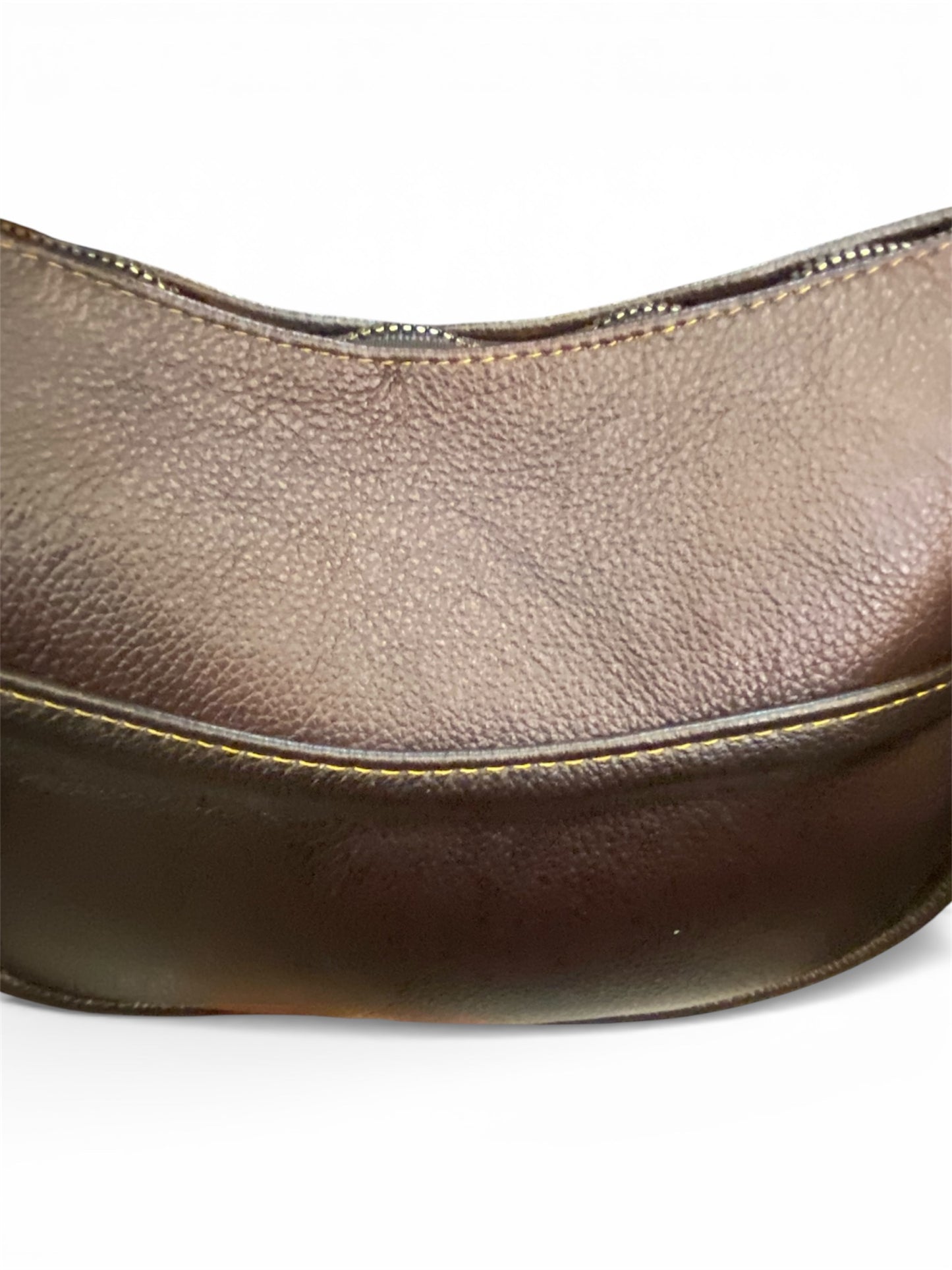 Grain Leather Half-moon Purse