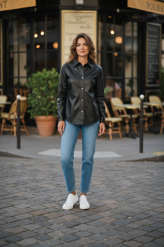 Leather Blouse